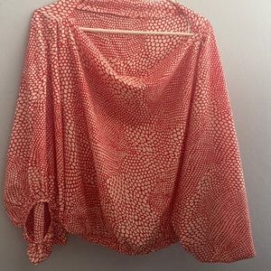 Tyche red polka dot blouse